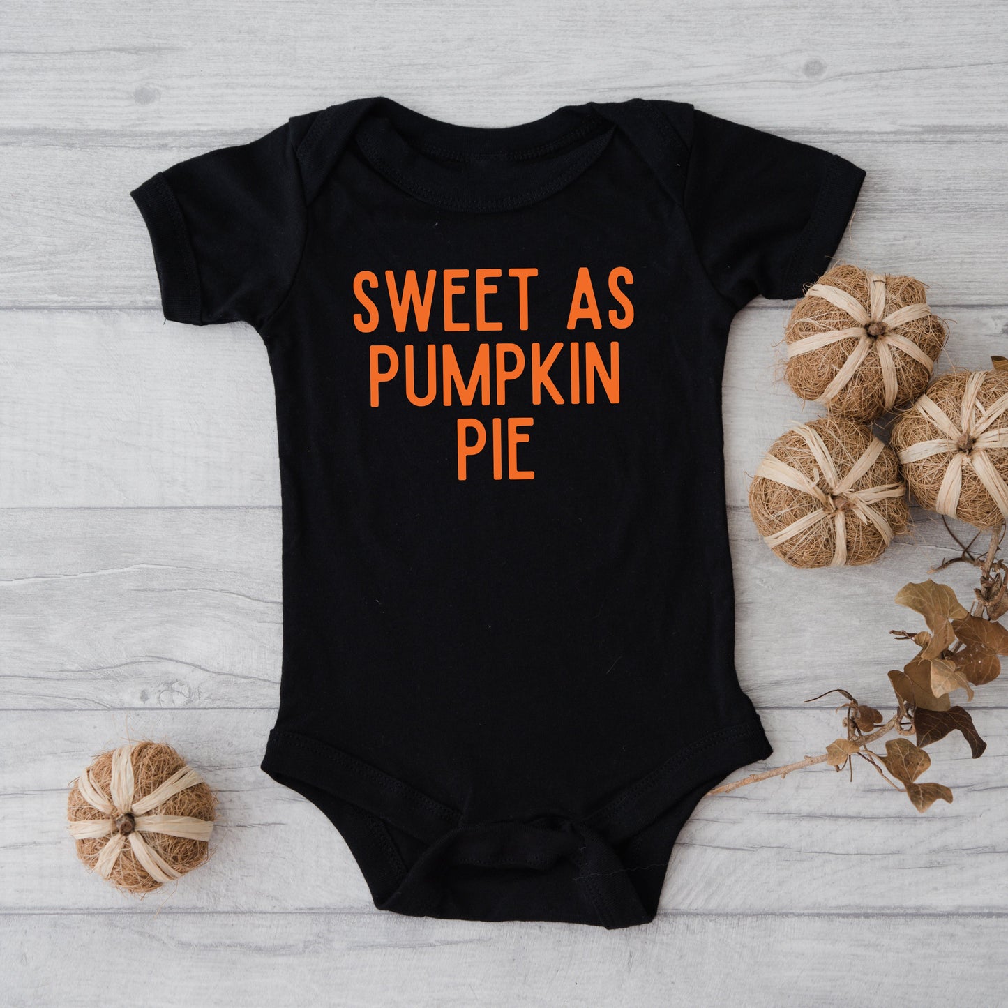 Sweet As Pumpkin Pie | Baby Graphic Short Sleeve Bodysuit