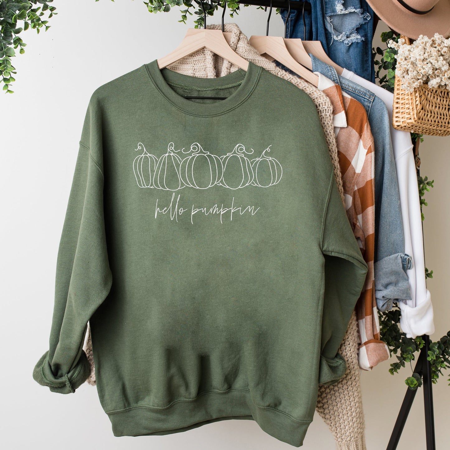 Hand Drawn Hello Pumpkin | Sweatshirt
