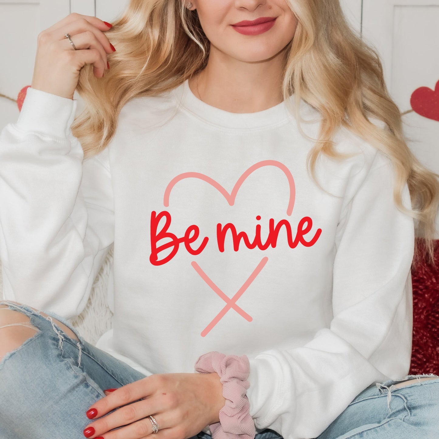 Be Mine Heart Colorful | Sweatshirt