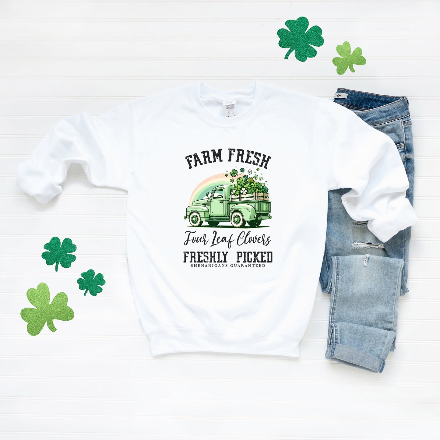 Farm Fresh Green Truck | Sweatshirt
