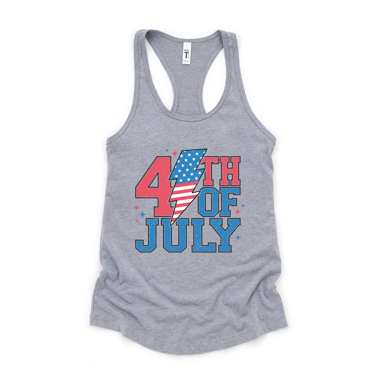 4th Of July Lightning Bolt | Racerback Tank