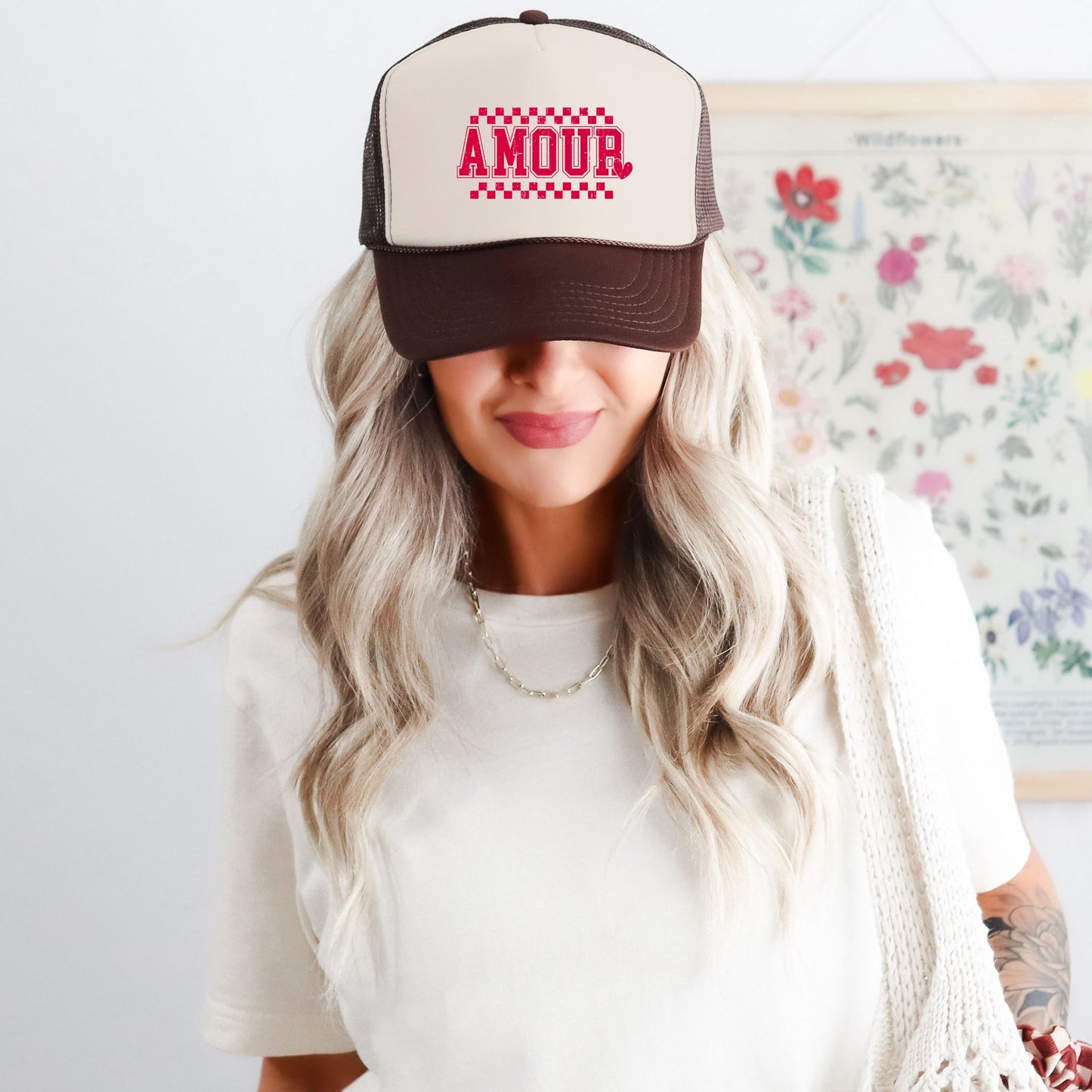 Amour Distressed Checkered | Foam Trucker Hat