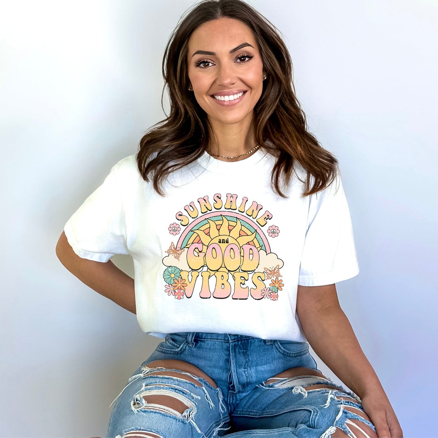 Good Vibes Summer | Garment Dyed Short Sleeve Tee