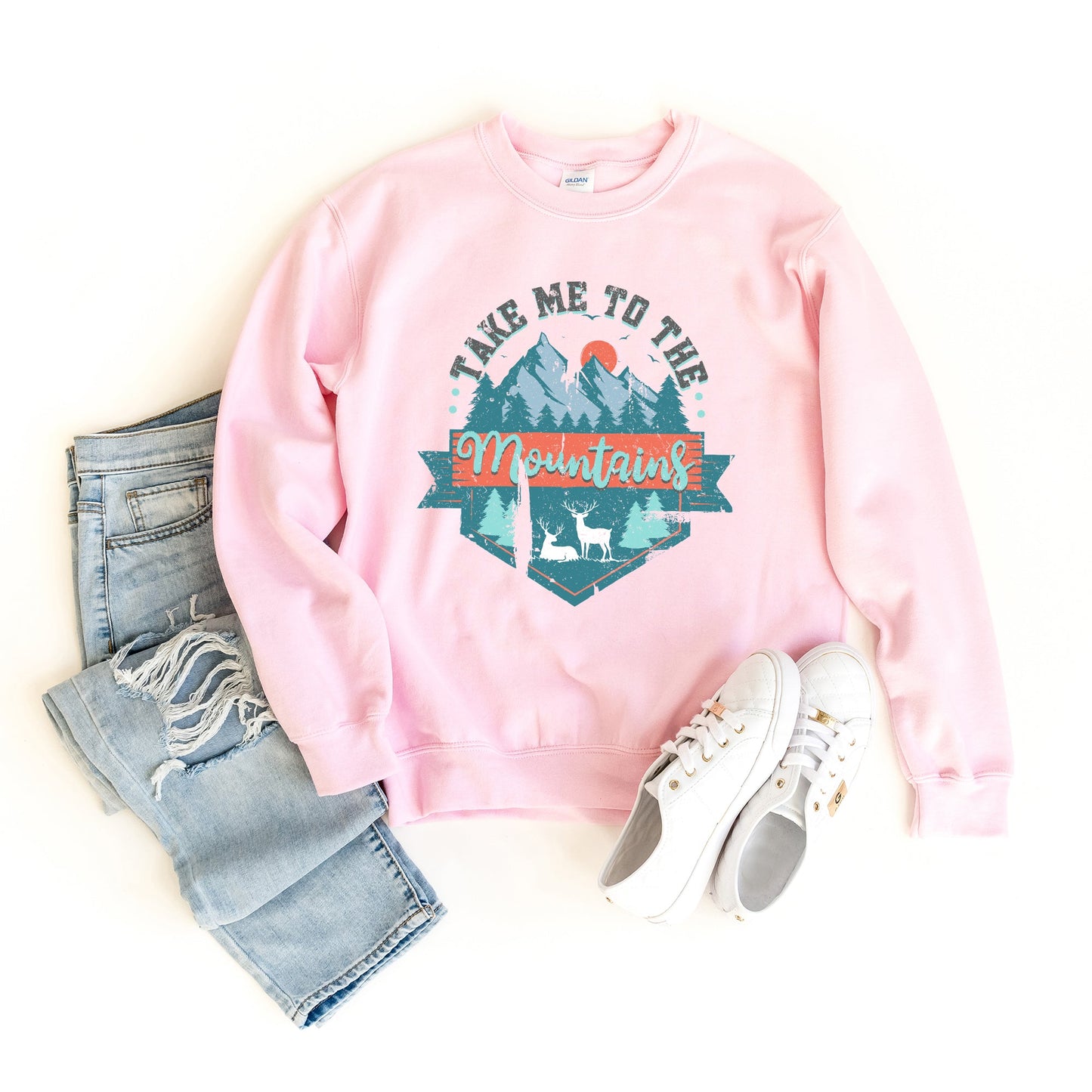 Take Me To The Mountains Colorful | Sweatshirt