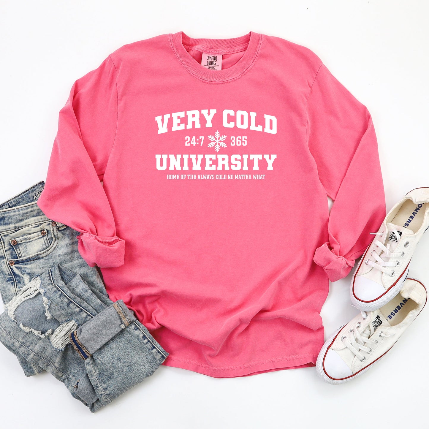 Very Cold University | Garment Dyed Long Sleeve