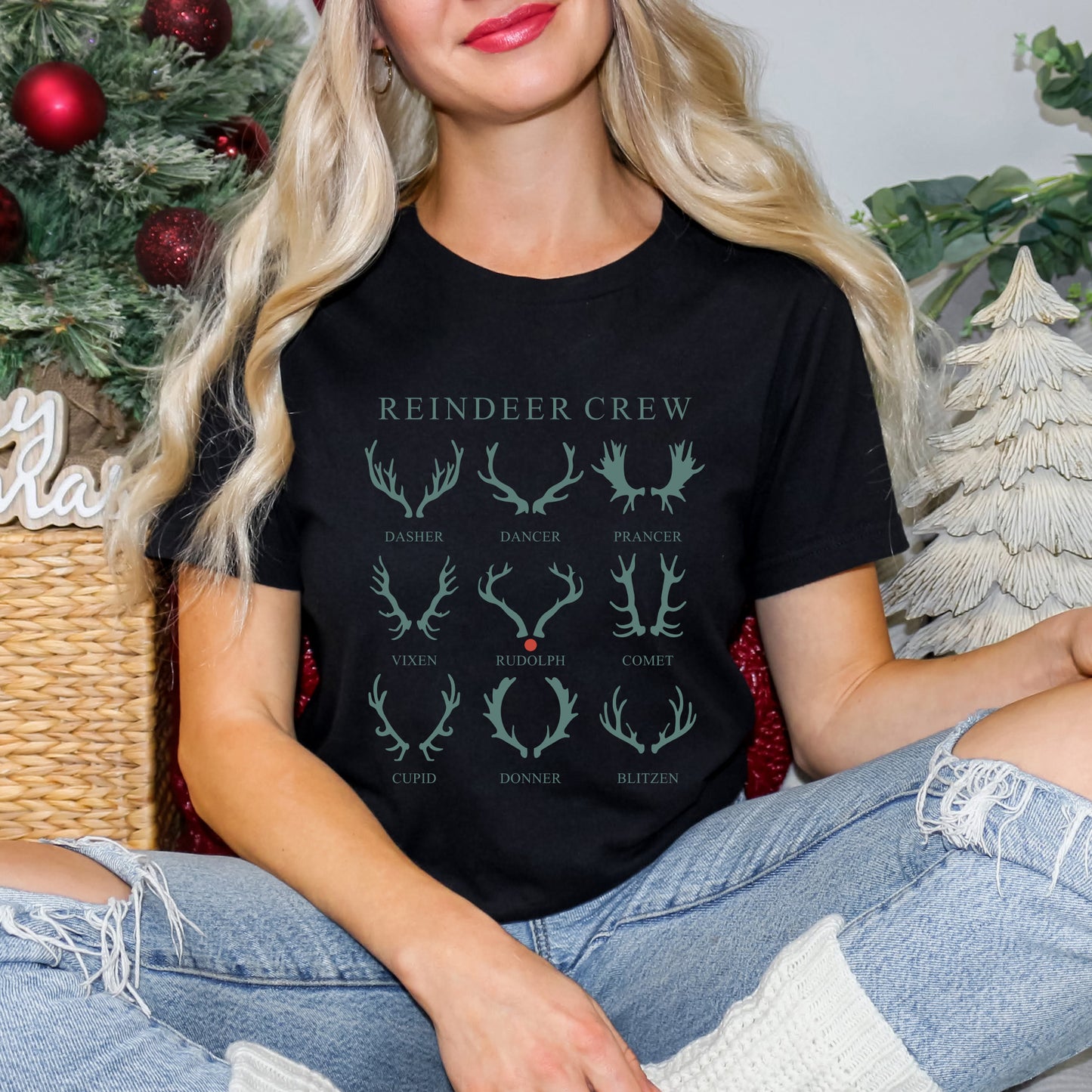 Reindeer | Short Sleeve Crew Neck