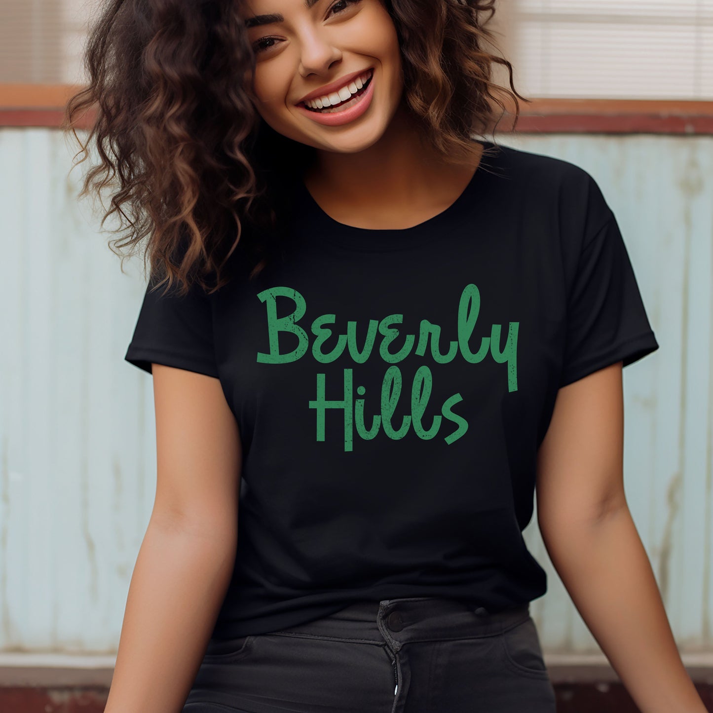 Beverly Hills Cursive | Short Sleeve Graphic Tee