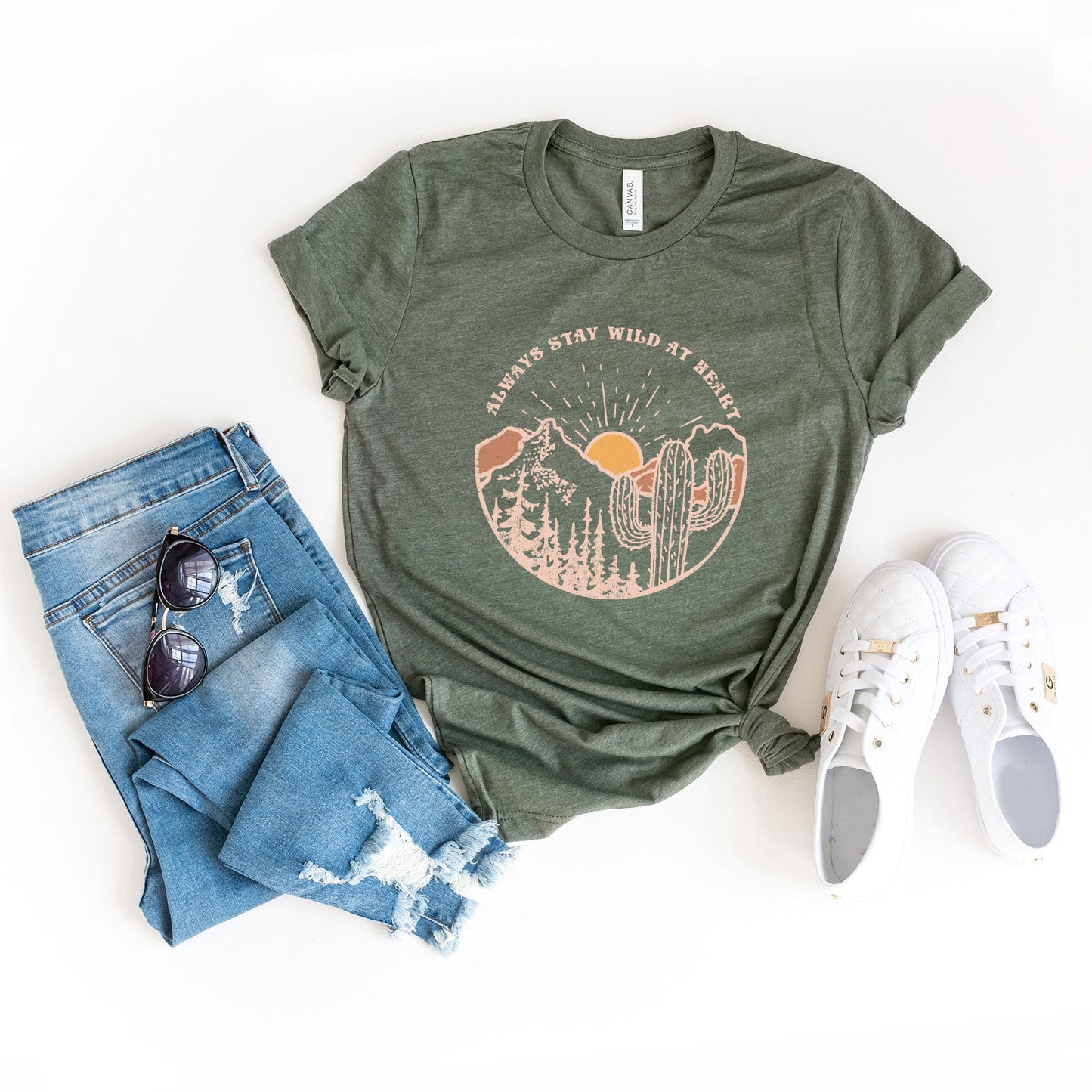Always Stay Wild At Heart | Short Sleeve Graphic Tee