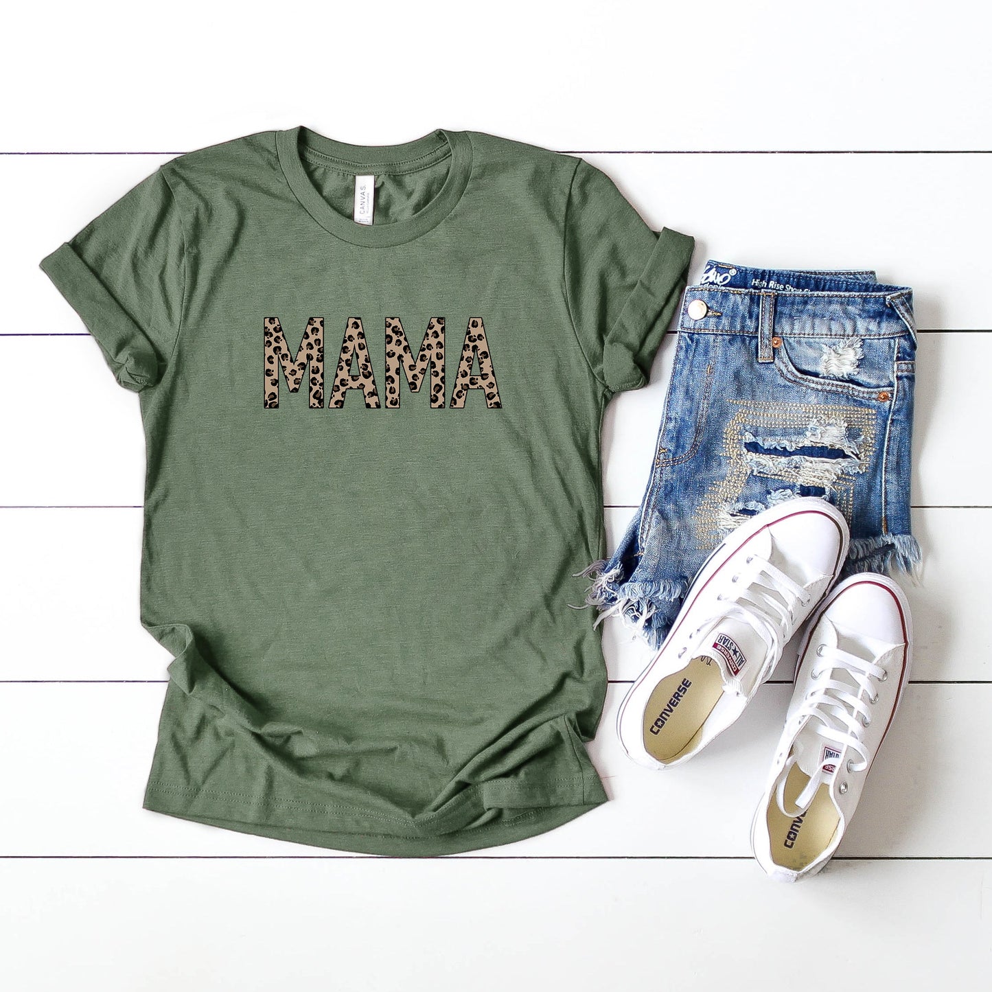 Mama - Leopard | Short Sleeve Graphic Tee