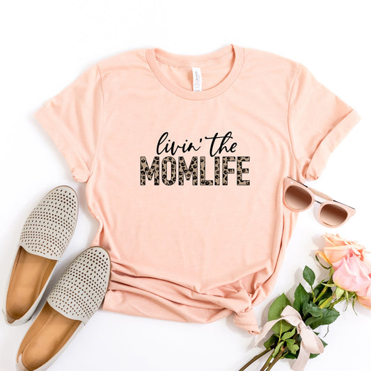 Livin' the Mom Life - Leopard | Short Sleeve Graphic Tee