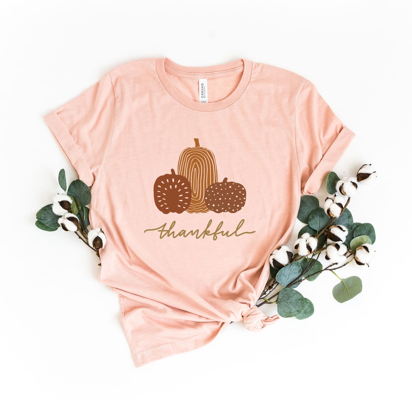 Boho Thankful Pumpkins | Short Sleeve Graphic Tee