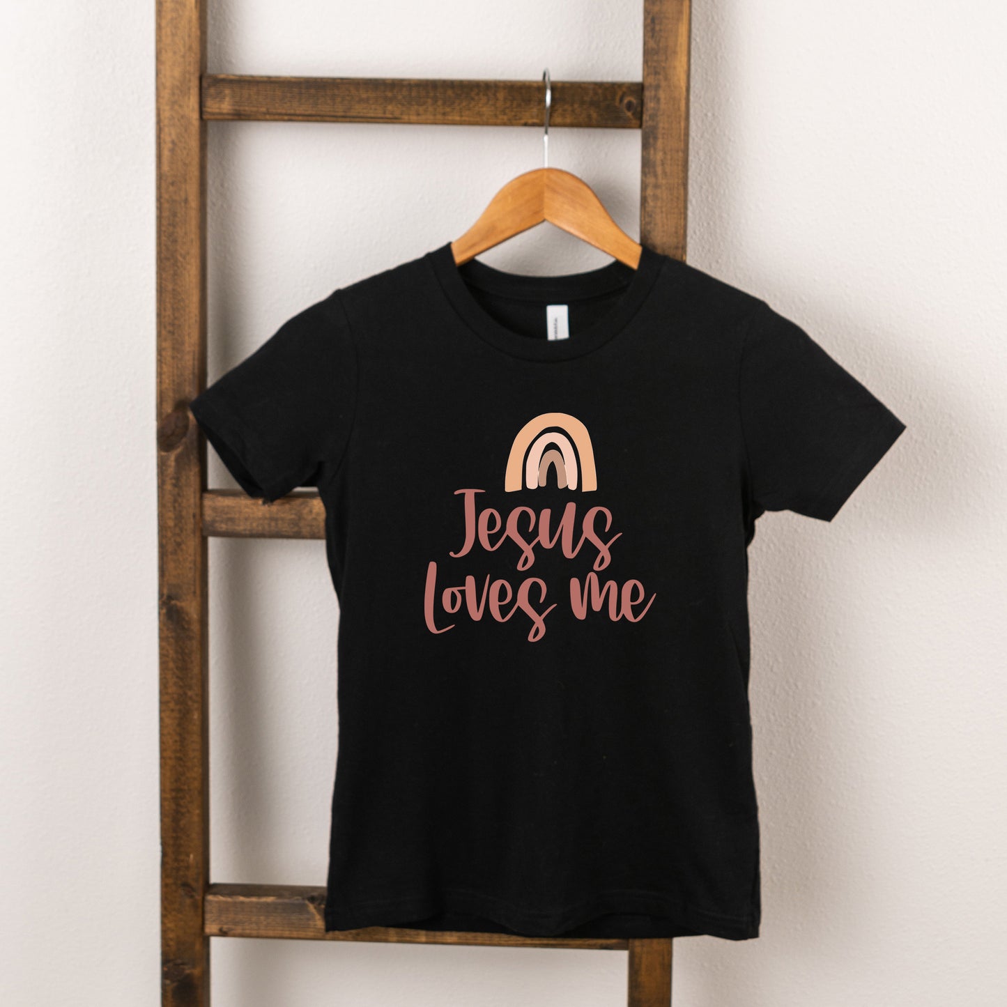 Jesus Loves Me Rainbow | Youth Short Sleeve Crew Neck
