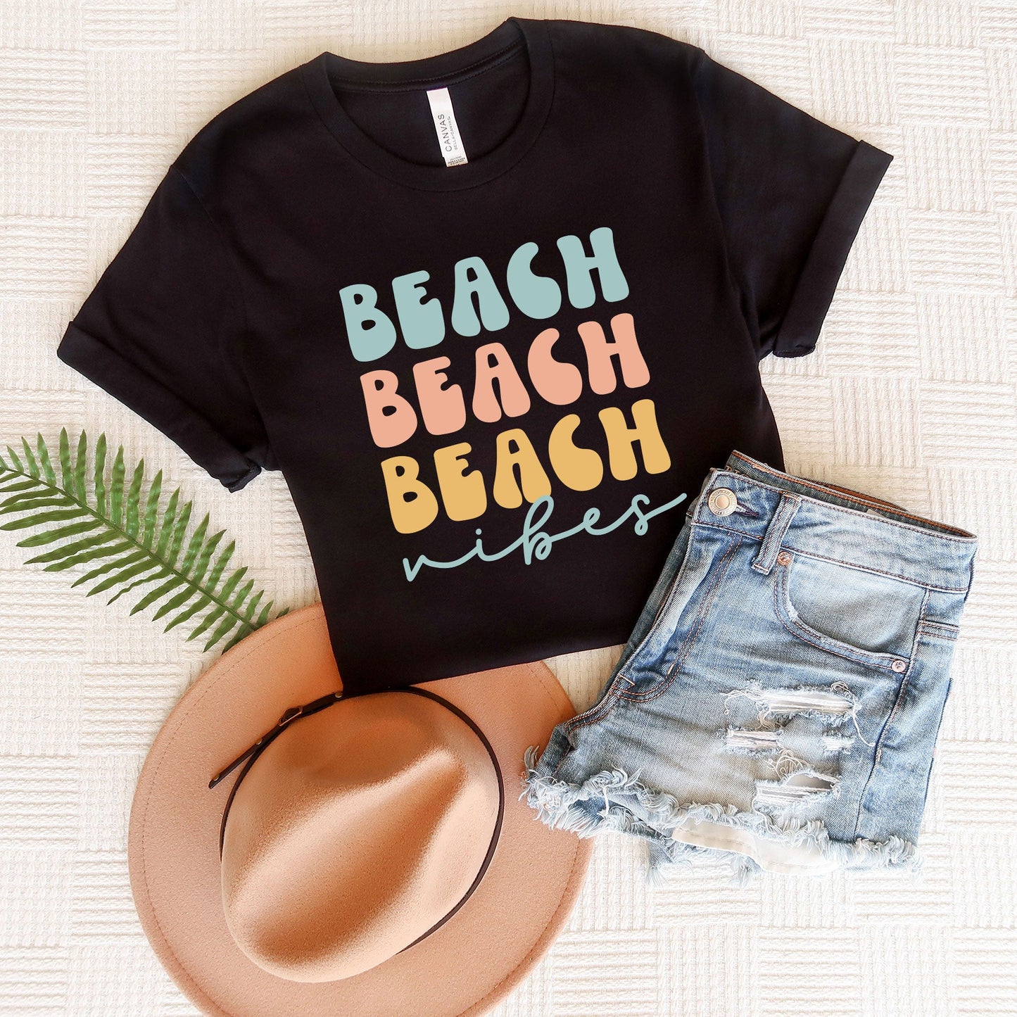 Beach Vibes Stacked | Short Sleeve Graphic Tee