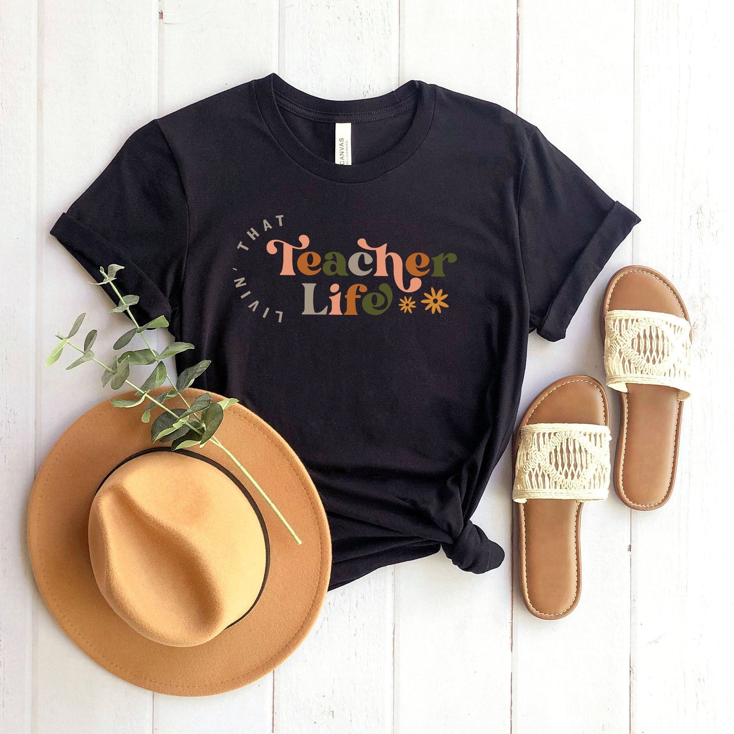 Teacher Life Colorful | Short Sleeve Graphic Tee