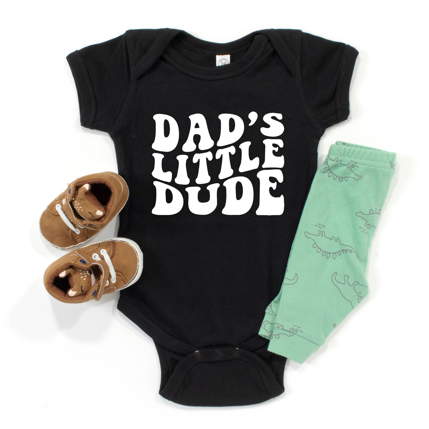 Dad's Little Dude | Baby Graphic Short Sleeve Bodysuit