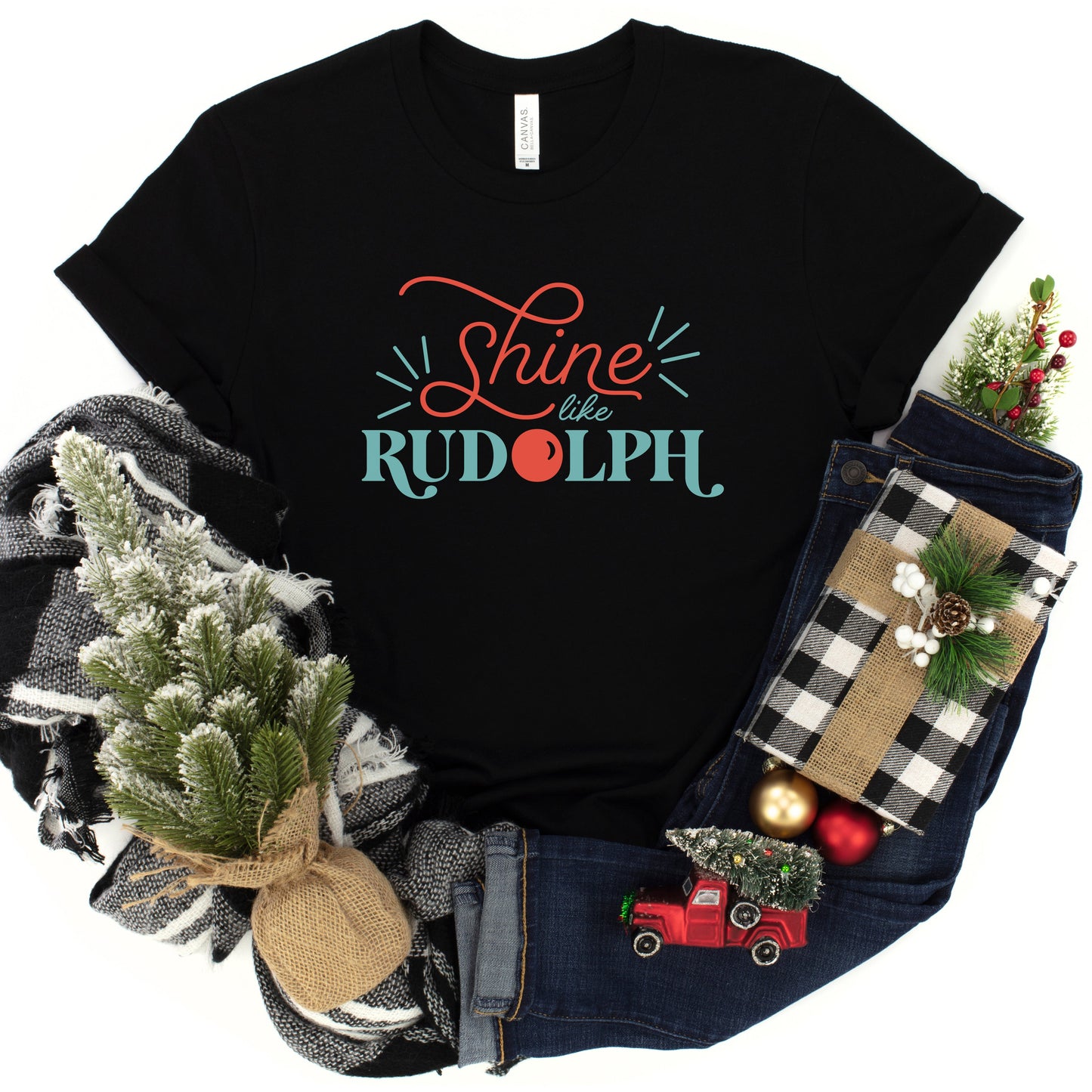 Shine Like Rudolph | Youth Short Sleeve Graphic Tee
