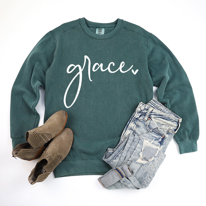 Grace Heart | Garment Dyed Sweatshirt