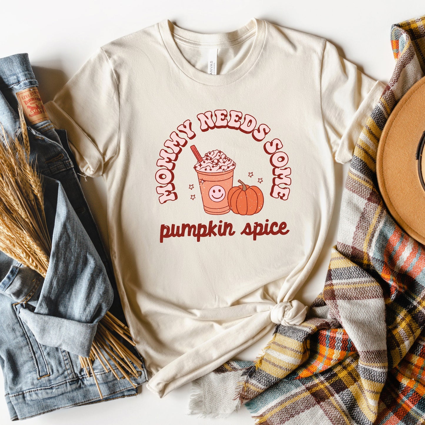 Retro Mommy Needs Some Pumpkin Spice | Short Sleeve Graphic Tee