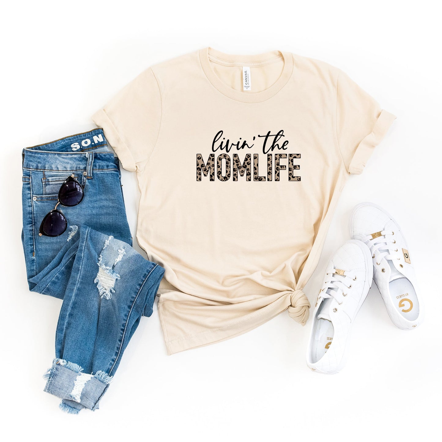 Livin' the Mom Life - Leopard | Short Sleeve Graphic Tee