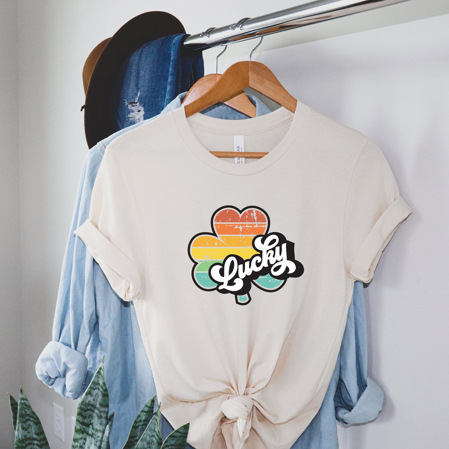 Retro Lucky Colorful | Short Sleeve Graphic Tee