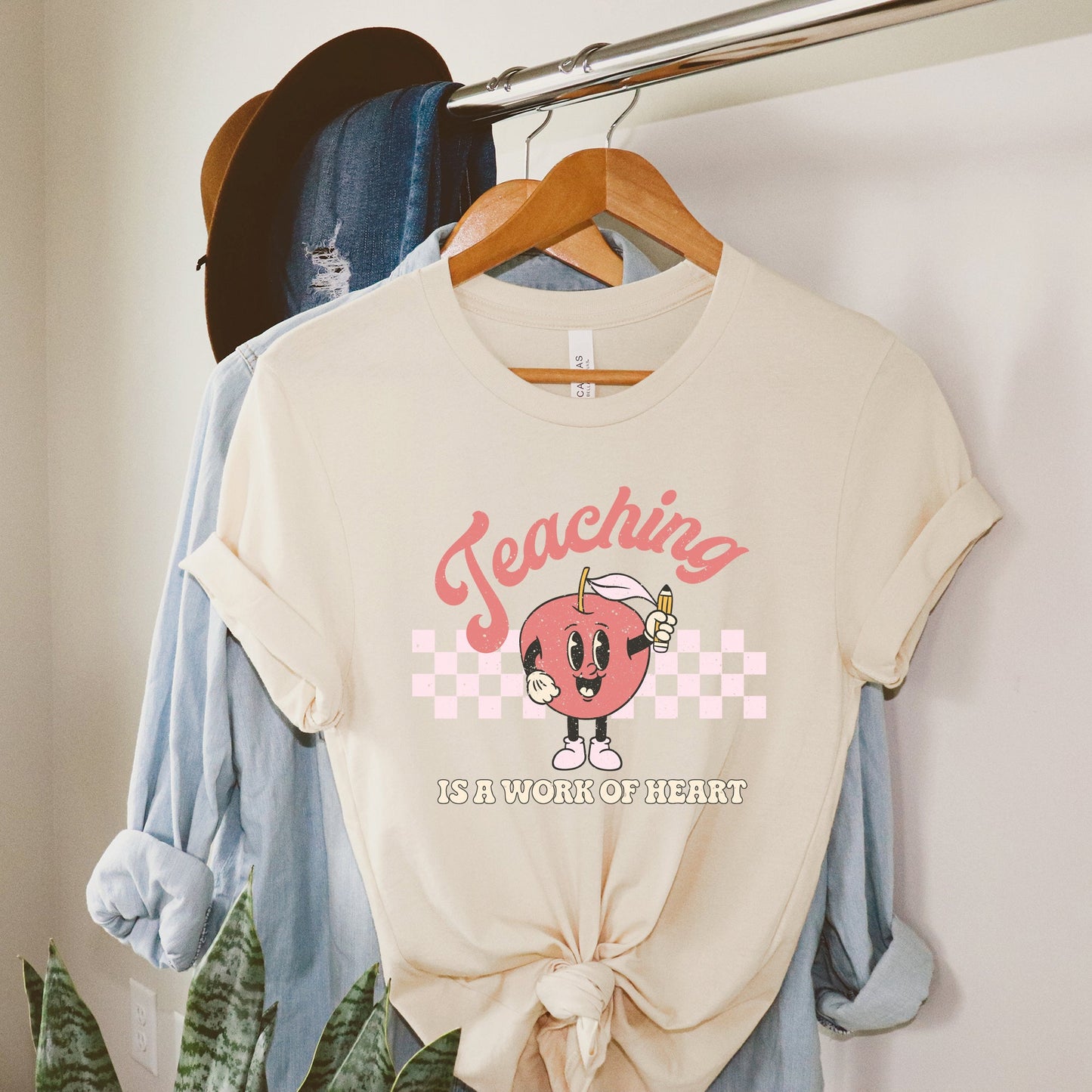 Retro Teaching is a Work of Heart | Short Sleeve Graphic Tee