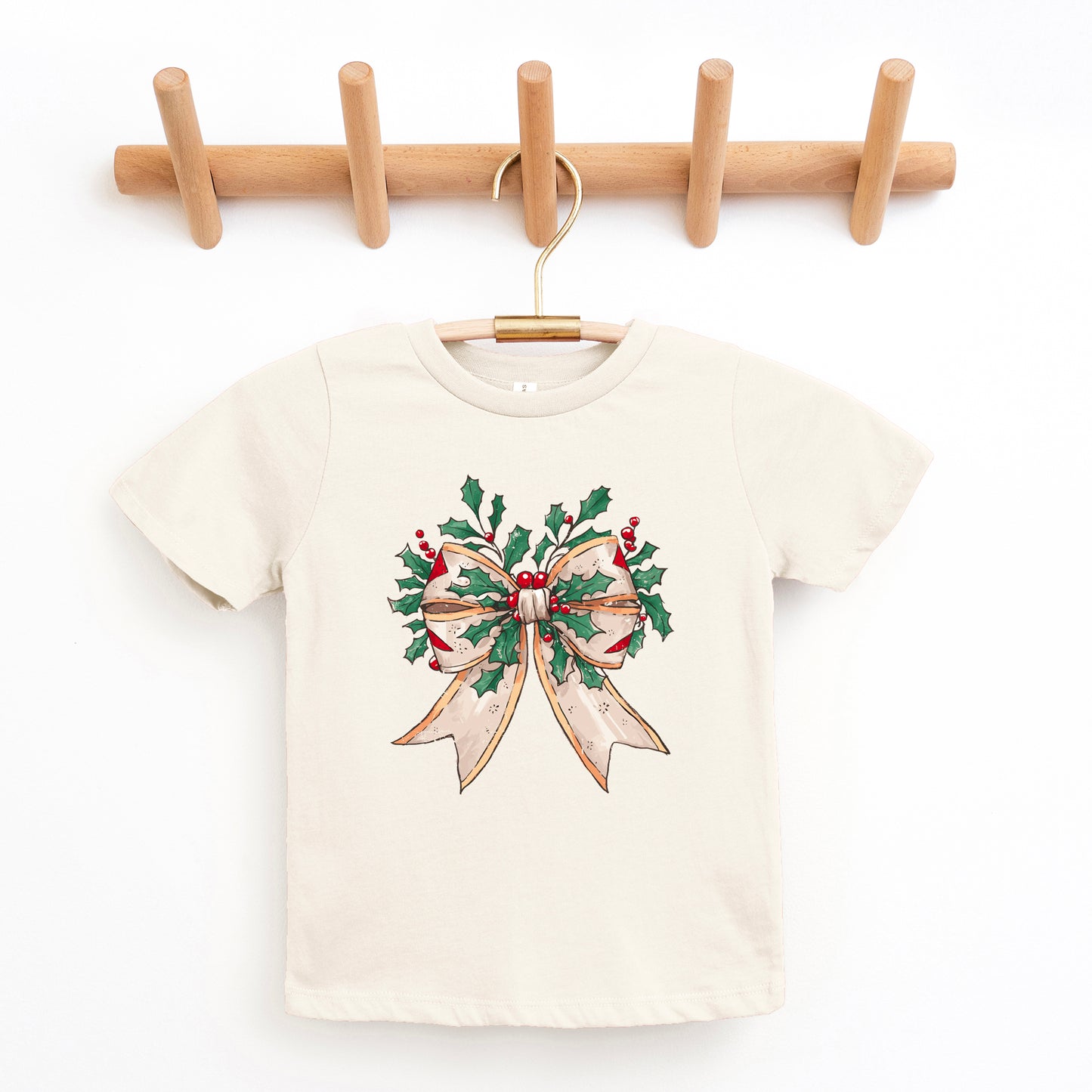 Holly Leaves Coquette | Youth Graphic Short Sleeve Tee