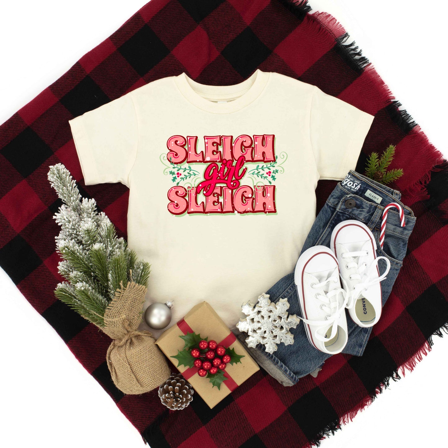 Sleigh Girl Sleigh | Toddler Graphic Short Sleeve Tee
