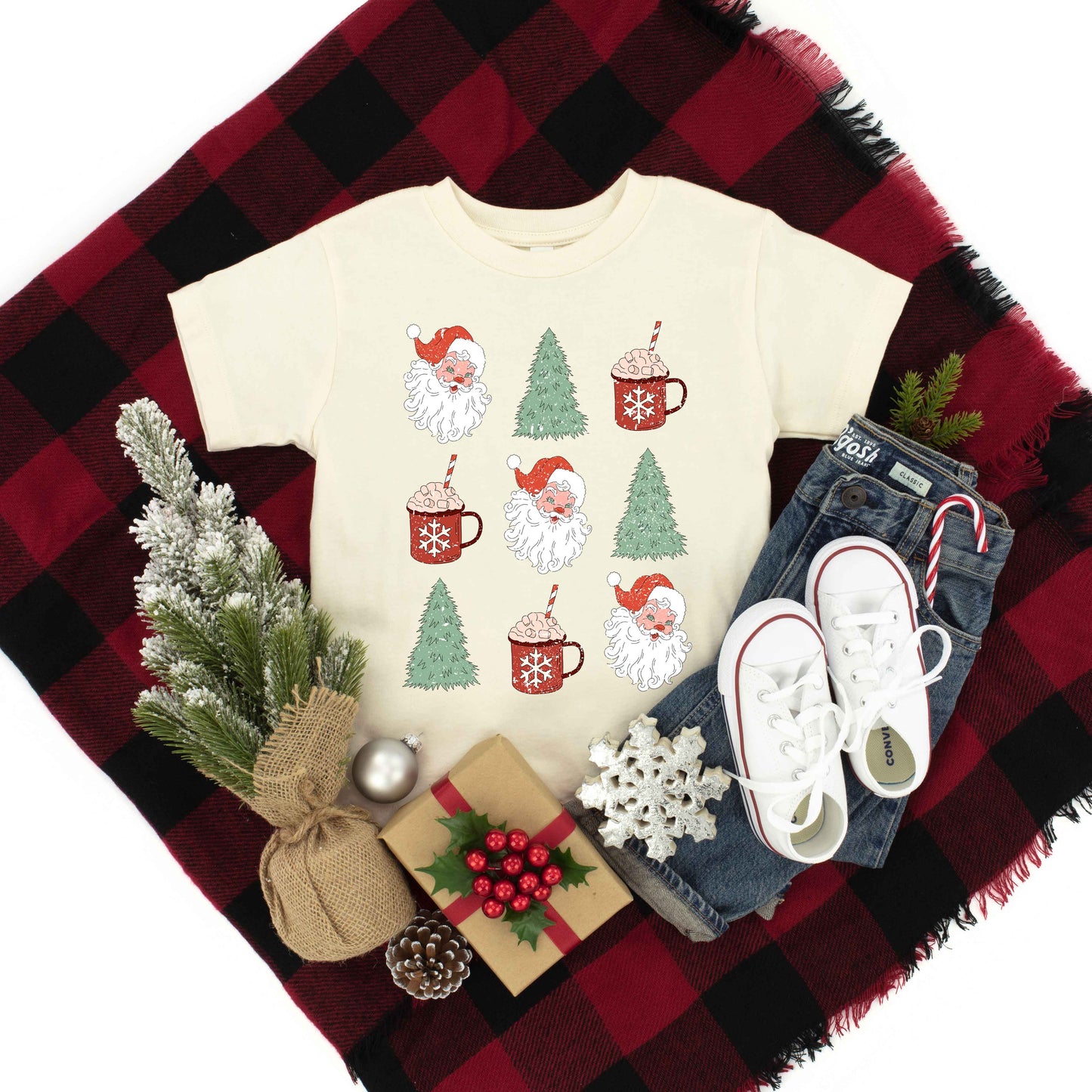 Tree And Mug Collage | Toddler Graphic Short Sleeve Tee