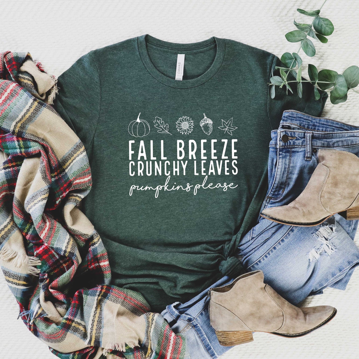 Fall Breeze Crunchy Leaves | Short Sleeve Graphic Tee