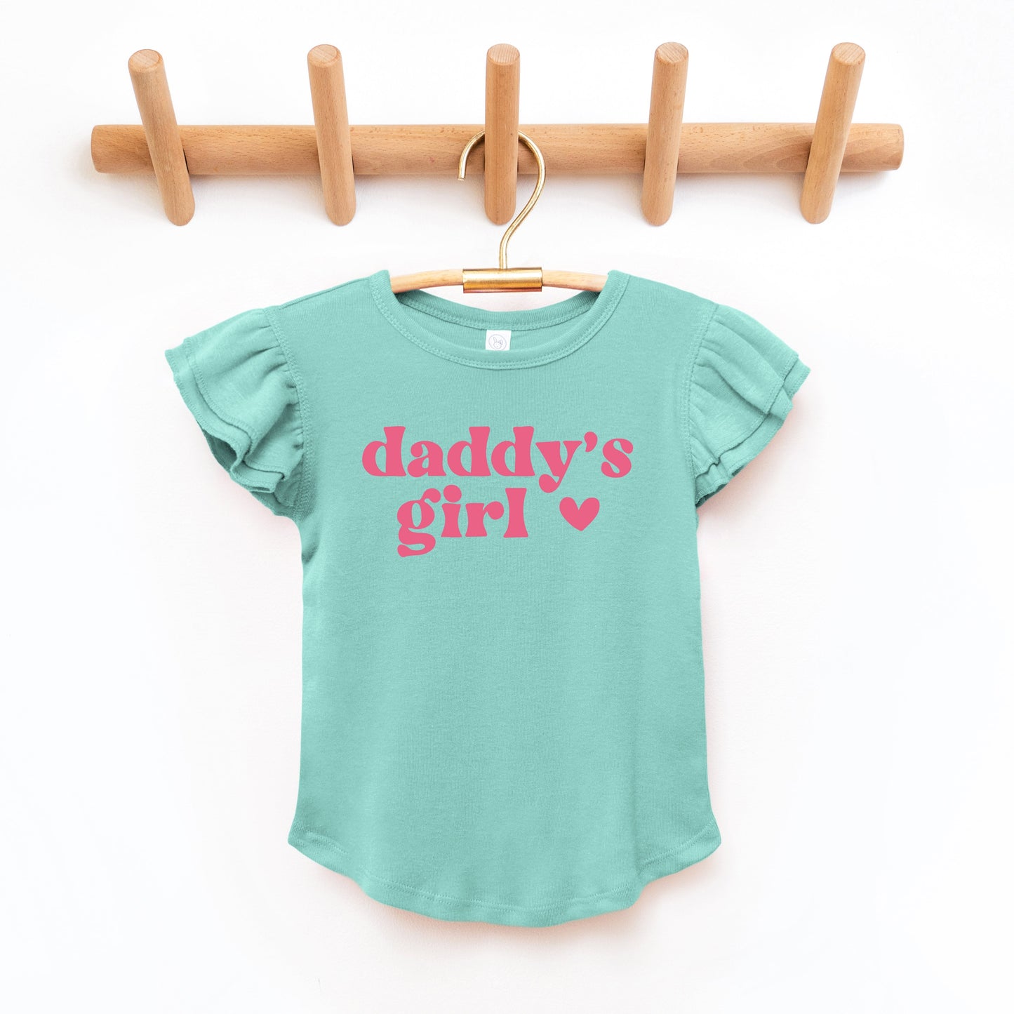 Daddy's Girl Heart | Toddler Graphic Flutter Sleeve Tee