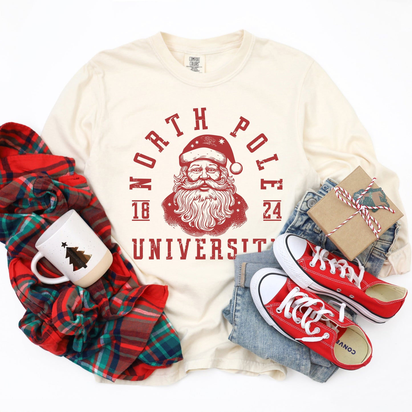 North Pole Santa 1824 | Garment Dyed Long Sleeve