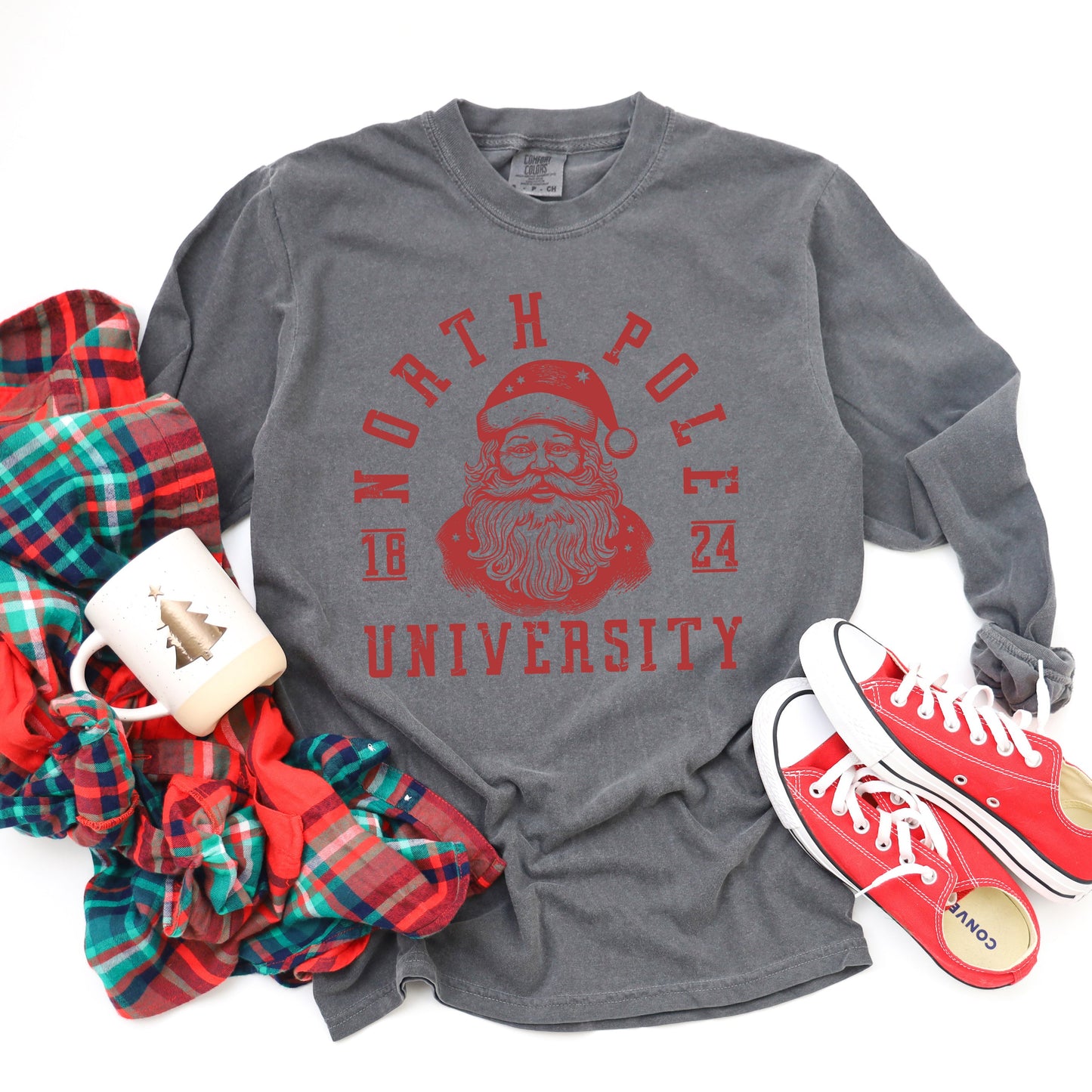 North Pole Santa 1824 | Garment Dyed Long Sleeve