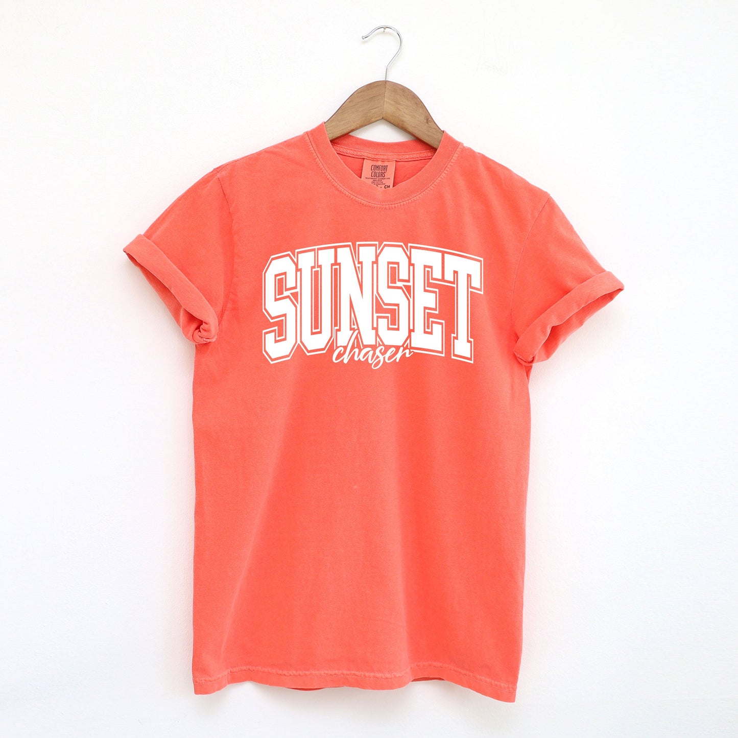 Varsity Sunset Chaser | Garment Dyed Short Sleeve Tee