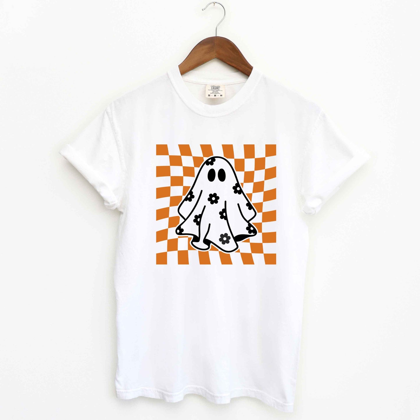 Checkered Flower Ghost | Garment Dyed Tee