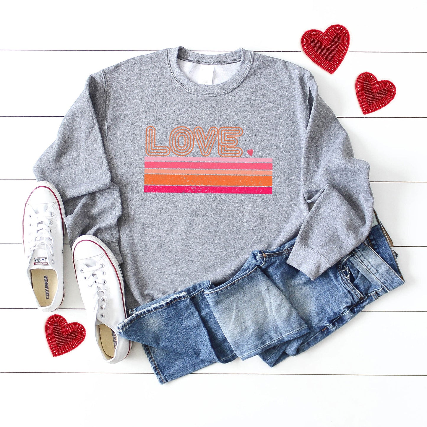 Retro Love Stripes | Sweatshirt