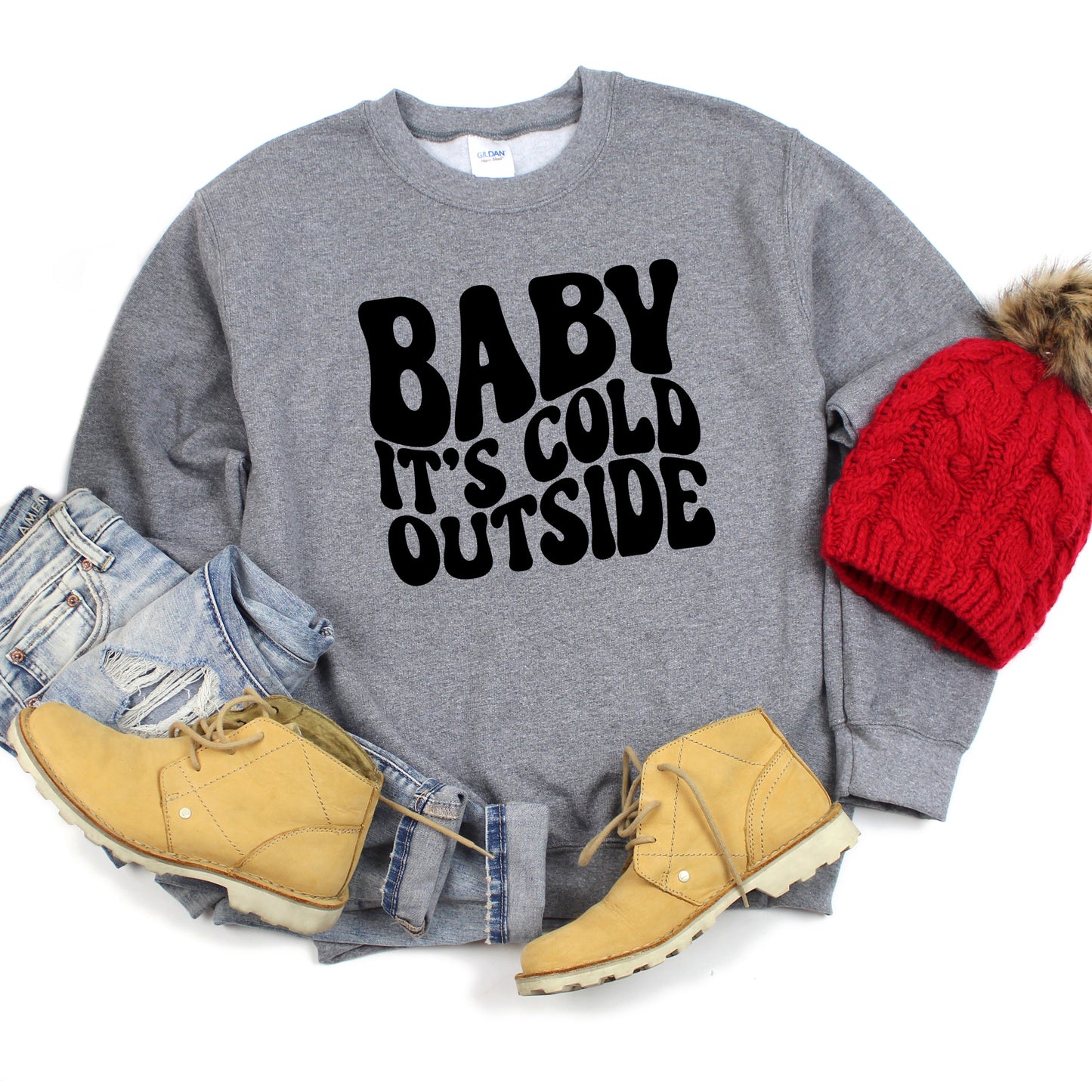 Baby It's Cold Outside Wavy | Sweatshirt