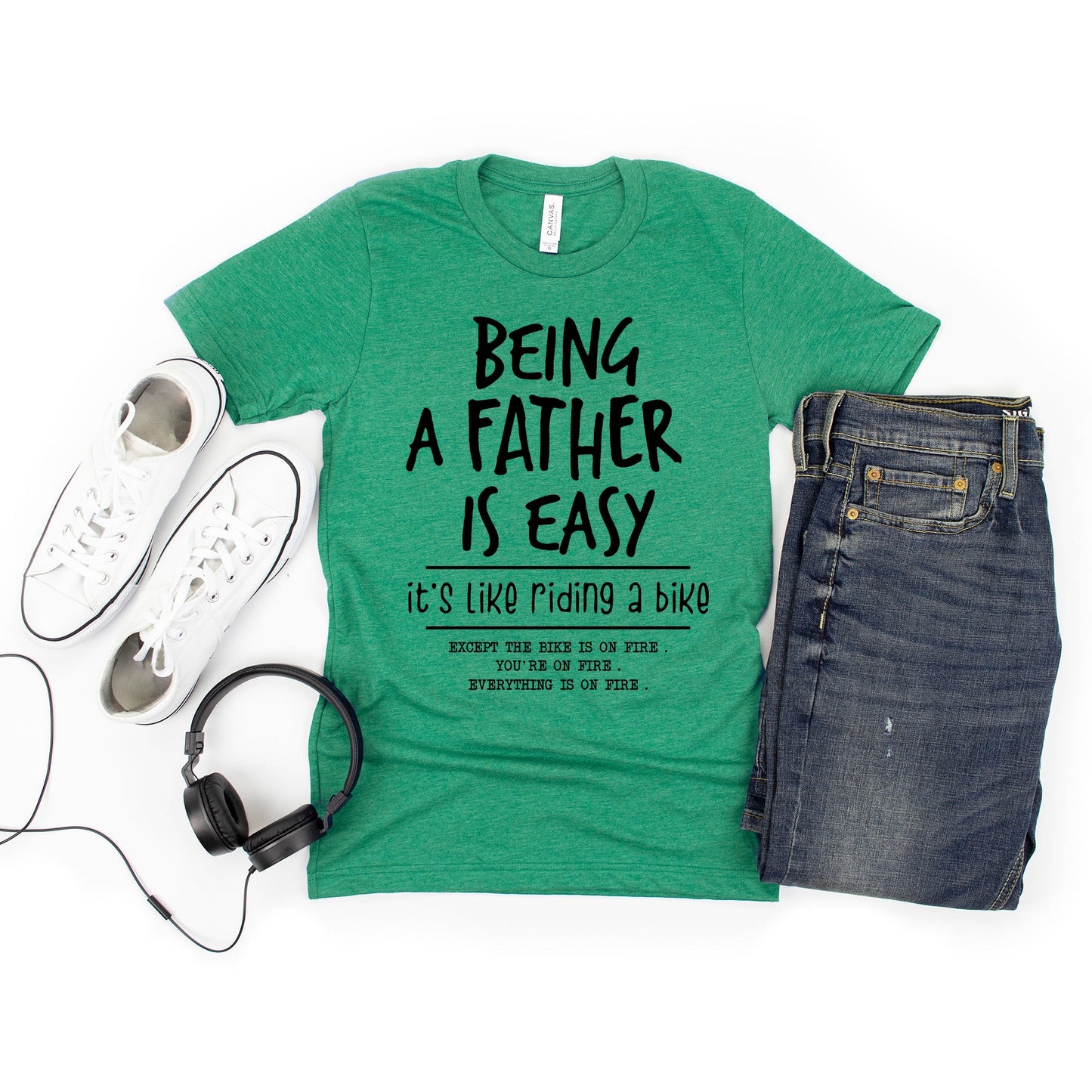 Being A Father Is Easy | Short Sleeve Crew Neck