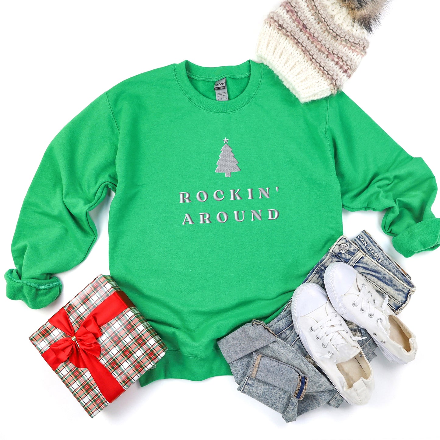 Embroidered Rockin' Around Tree | Sweatshirt