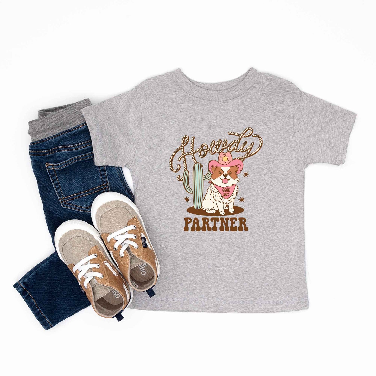 Howdy Partner Dog | Toddler Graphic Short Sleeve Tee