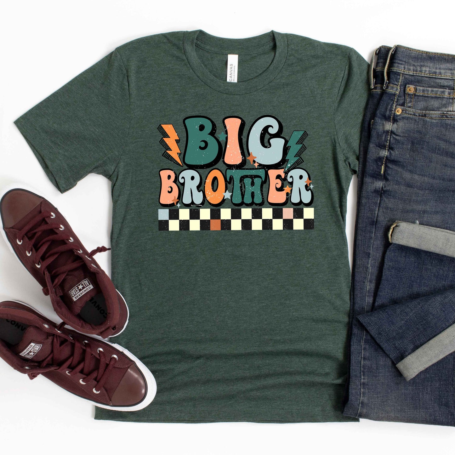 Big Brother Checkered | Youth Graphic Short Sleeve Tee