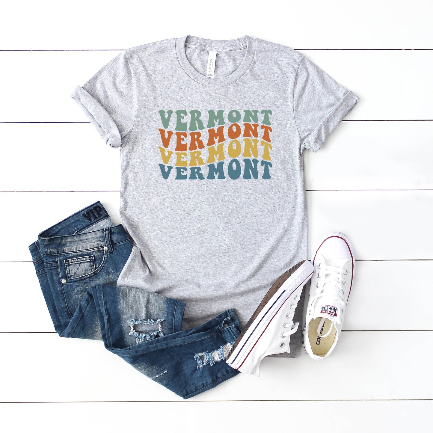 Vermont Retro Wavy | Short Sleeve Graphic Tee