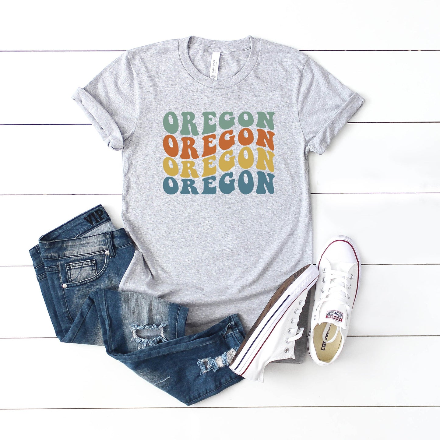 Oregon Retro Wavy | Short Sleeve Graphic Tee