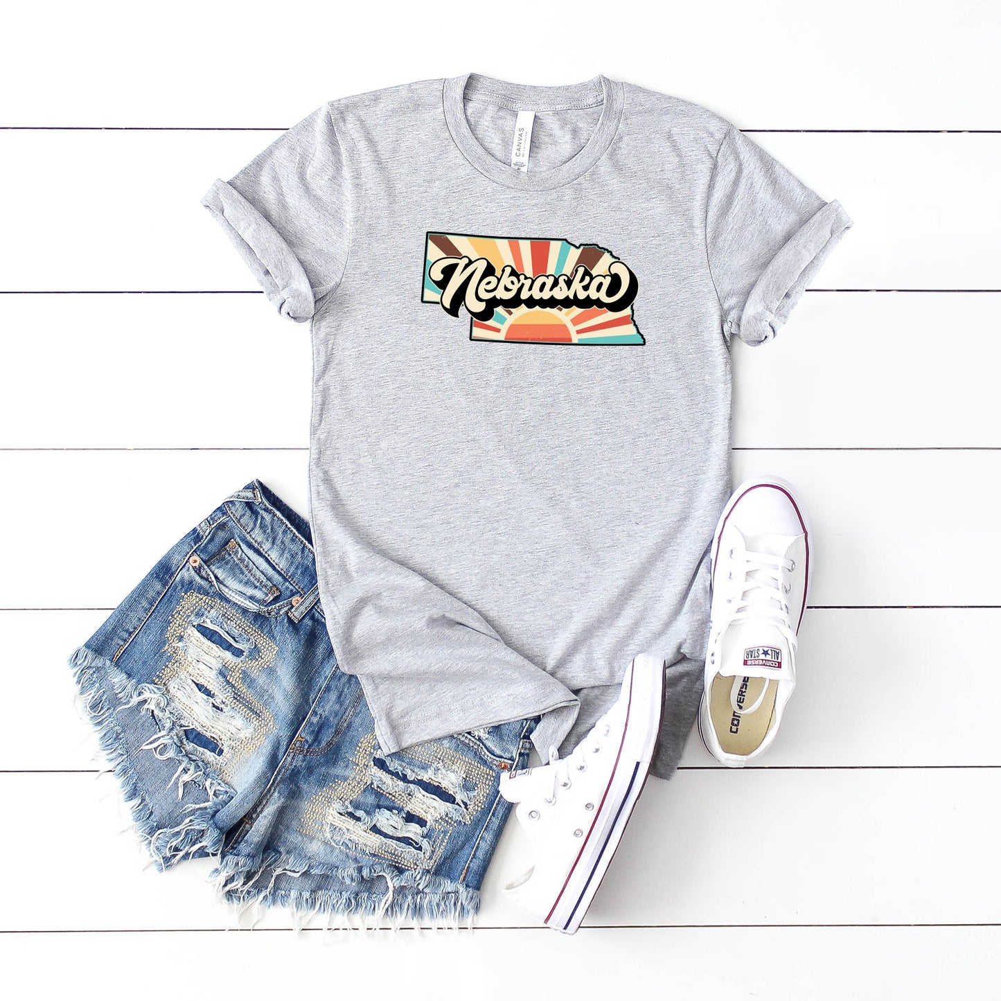 Retro Nebraska | Short Sleeve Graphic Tee
