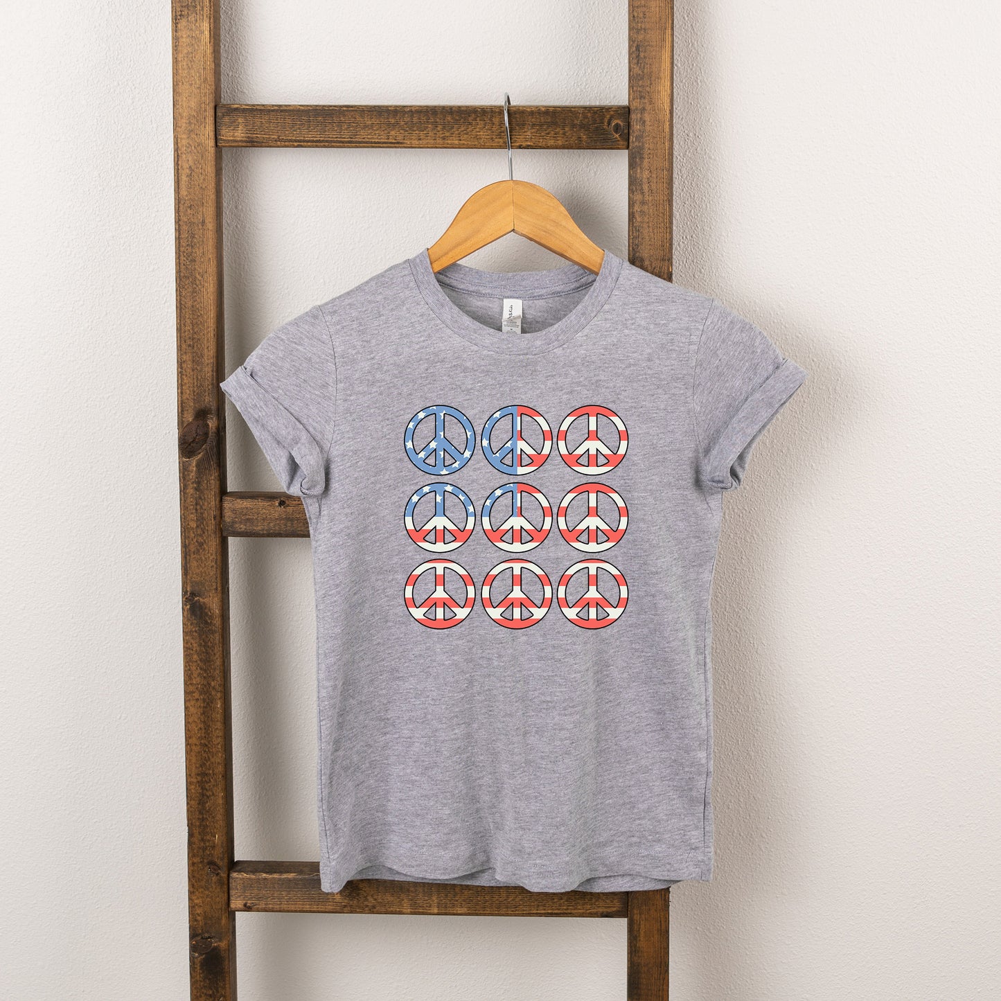 Peace Signs Flag | Youth Short Sleeve Crew Neck