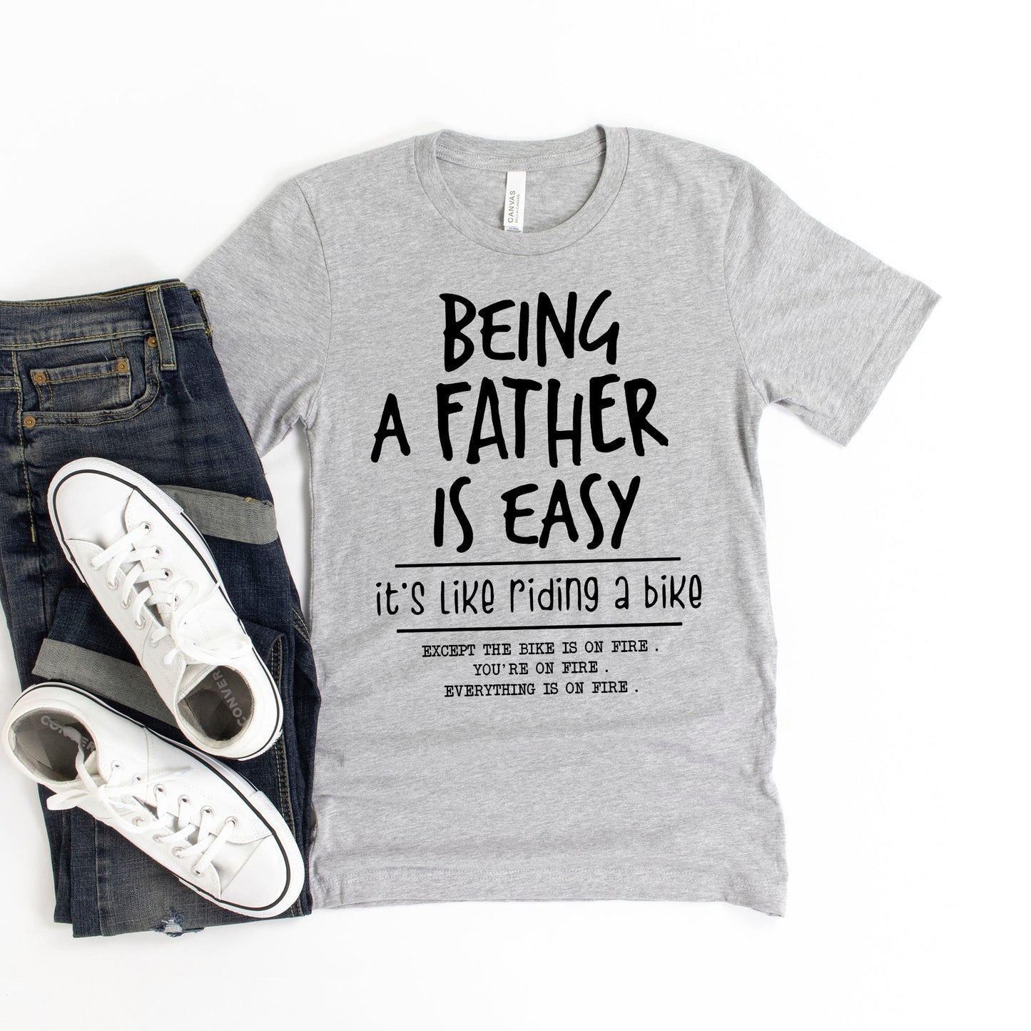 Being A Father Is Easy | Short Sleeve Crew Neck