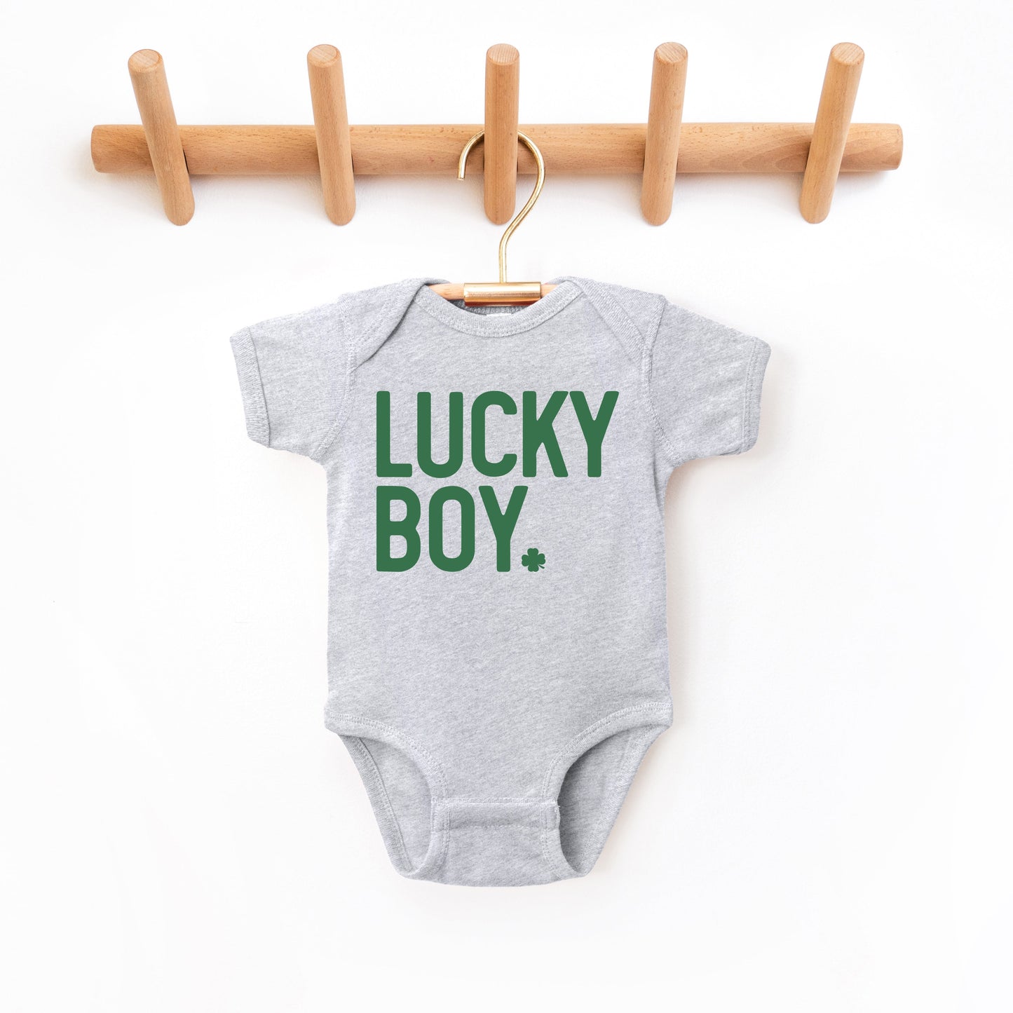 Lucky Boy Bold | Baby Graphic Short Sleeve Bodysuit