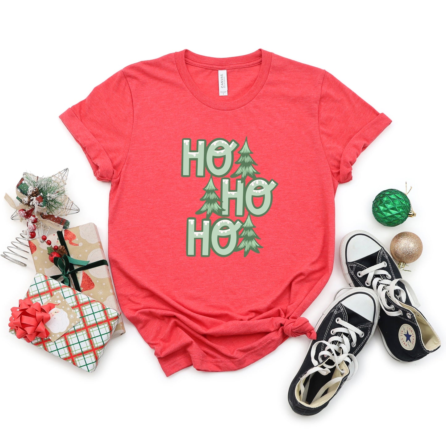 Ho Ho Ho Tree | Short Sleeve Crew Neck