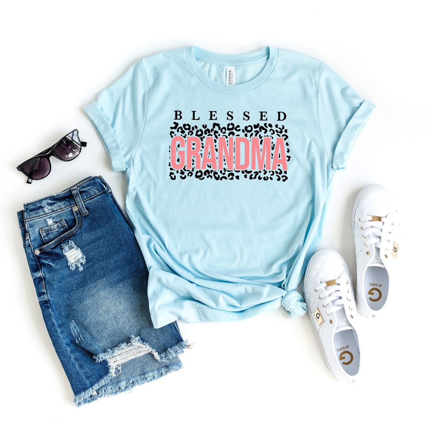 Bless Grandma Leopard | Short Sleeve Graphic Tee