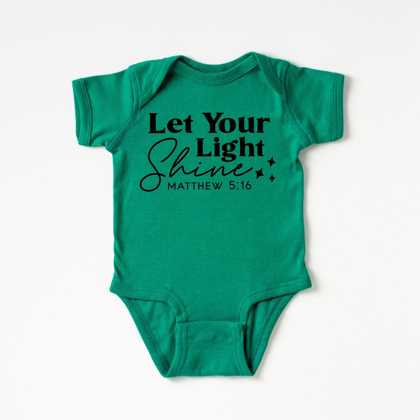 Let Your Light Shine Stars | Baby Graphic Short Sleeve Bodysuit