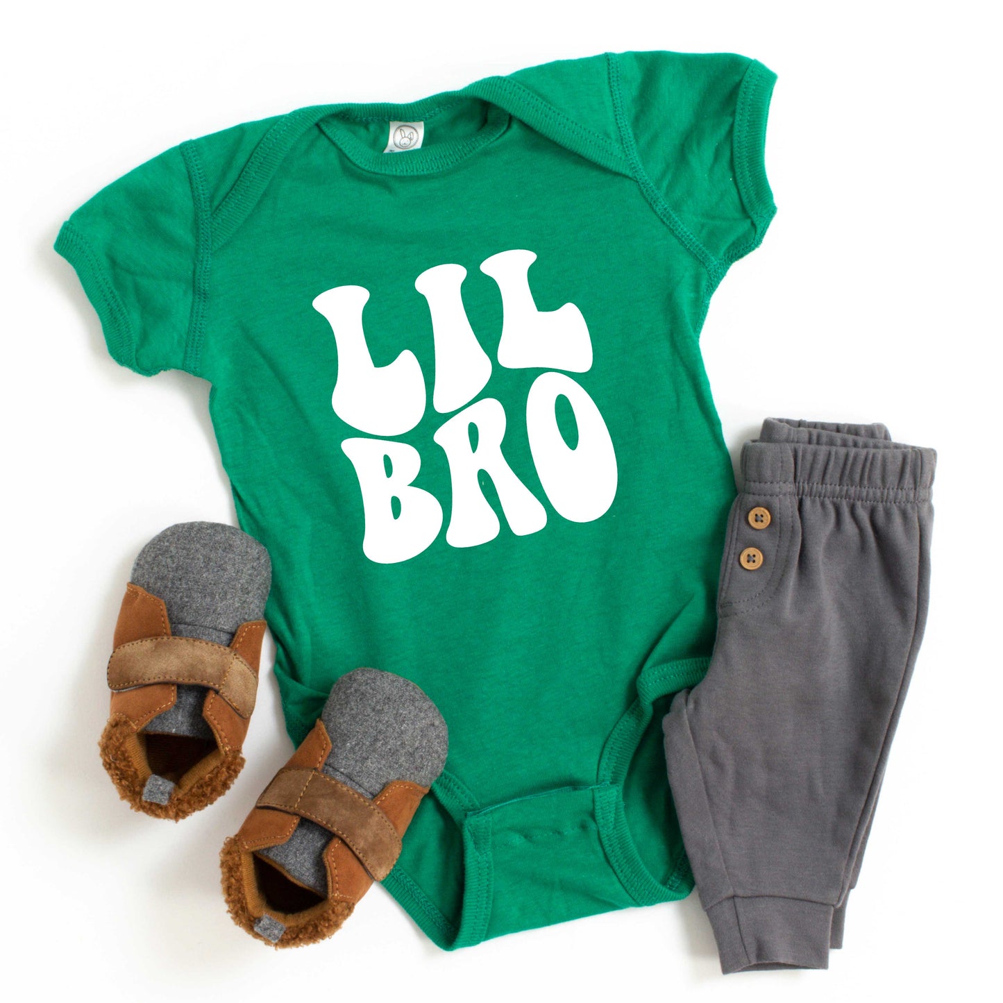 Lil Bro Wavy | Baby Graphic Short Sleeve Bodysuit
